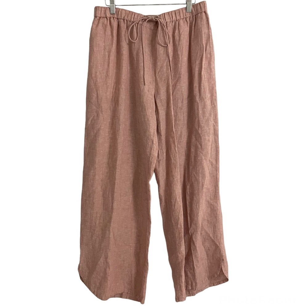 NWT Poetry Linen Light Pink Wide Leg Pants